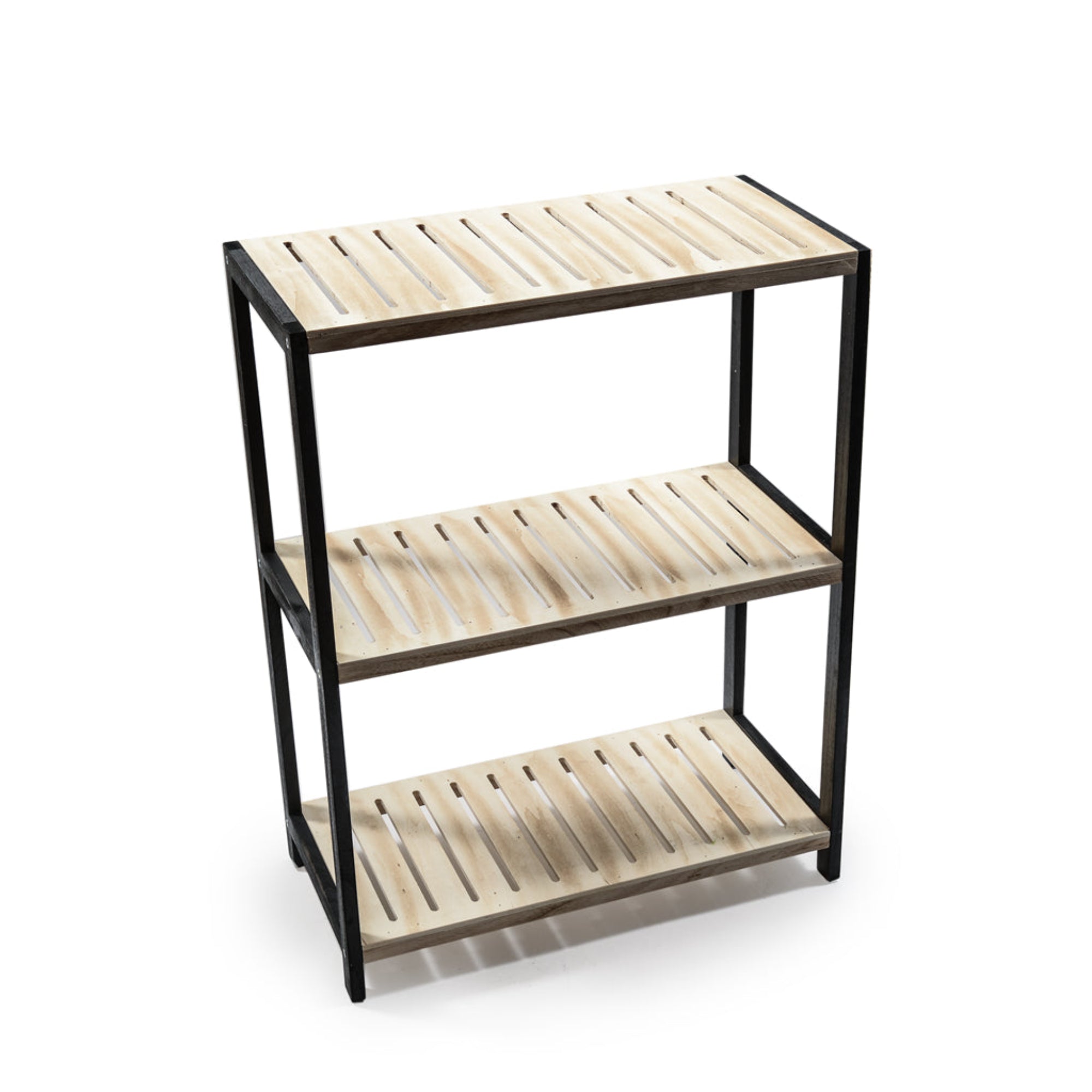 MERCURY HOME Mobiletto 3 ripiani in legno