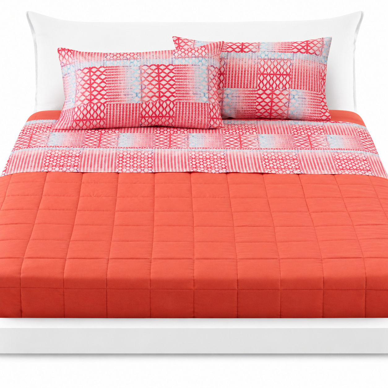 BASSETTI Completo Letto Matrimoniale 100% Cotone Fantasie Geometriche