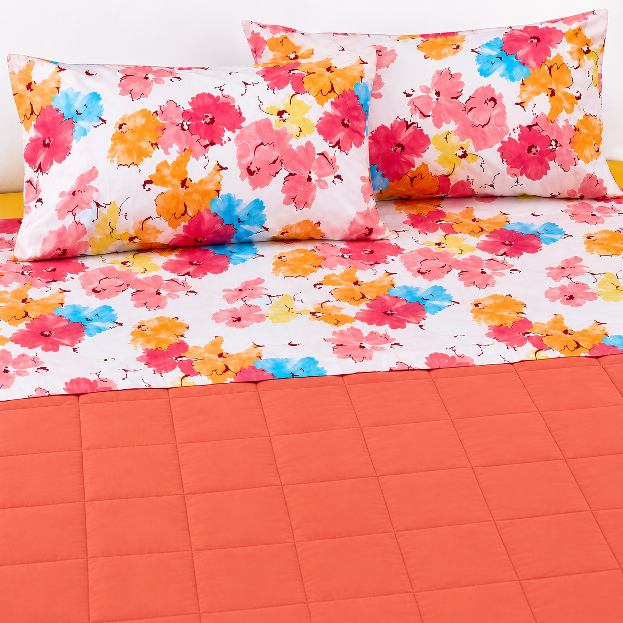 BASSETTI Completo Letto Matrimoniale 100% Cotone Fantasie Geometriche