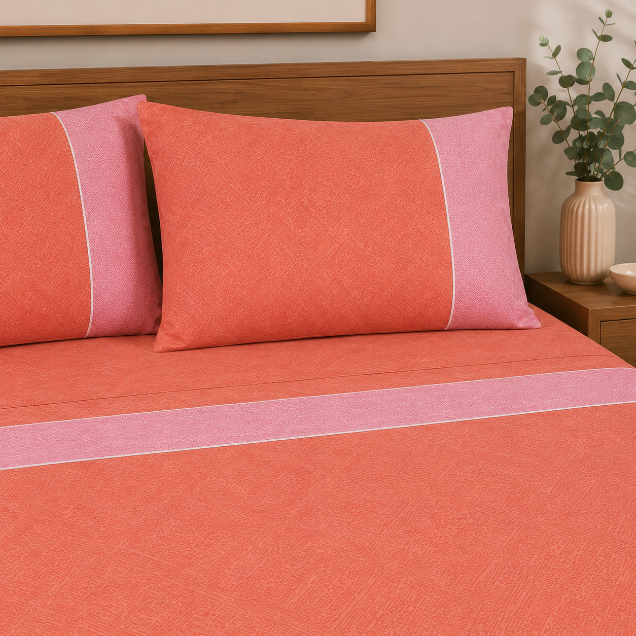 BASSETTI Completo Letto Matrimoniale 100% Cotone Fantasie Geometriche
