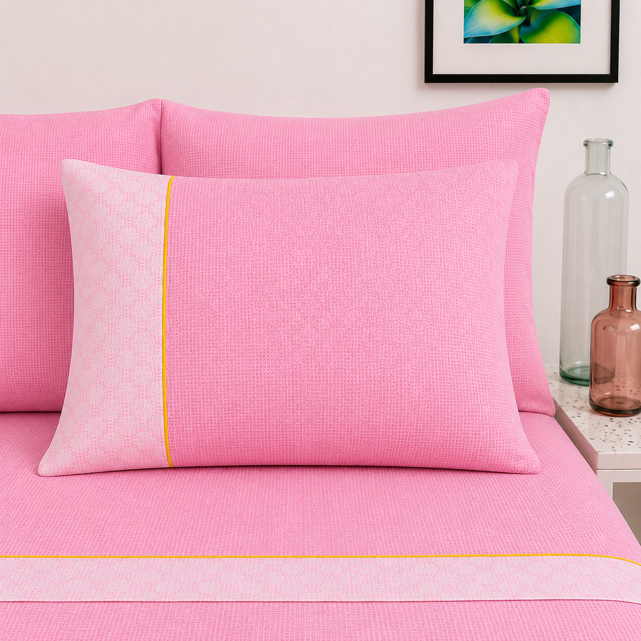 BASSETTI Completo Letto Matrimoniale 100% Cotone Fantasie Geometriche