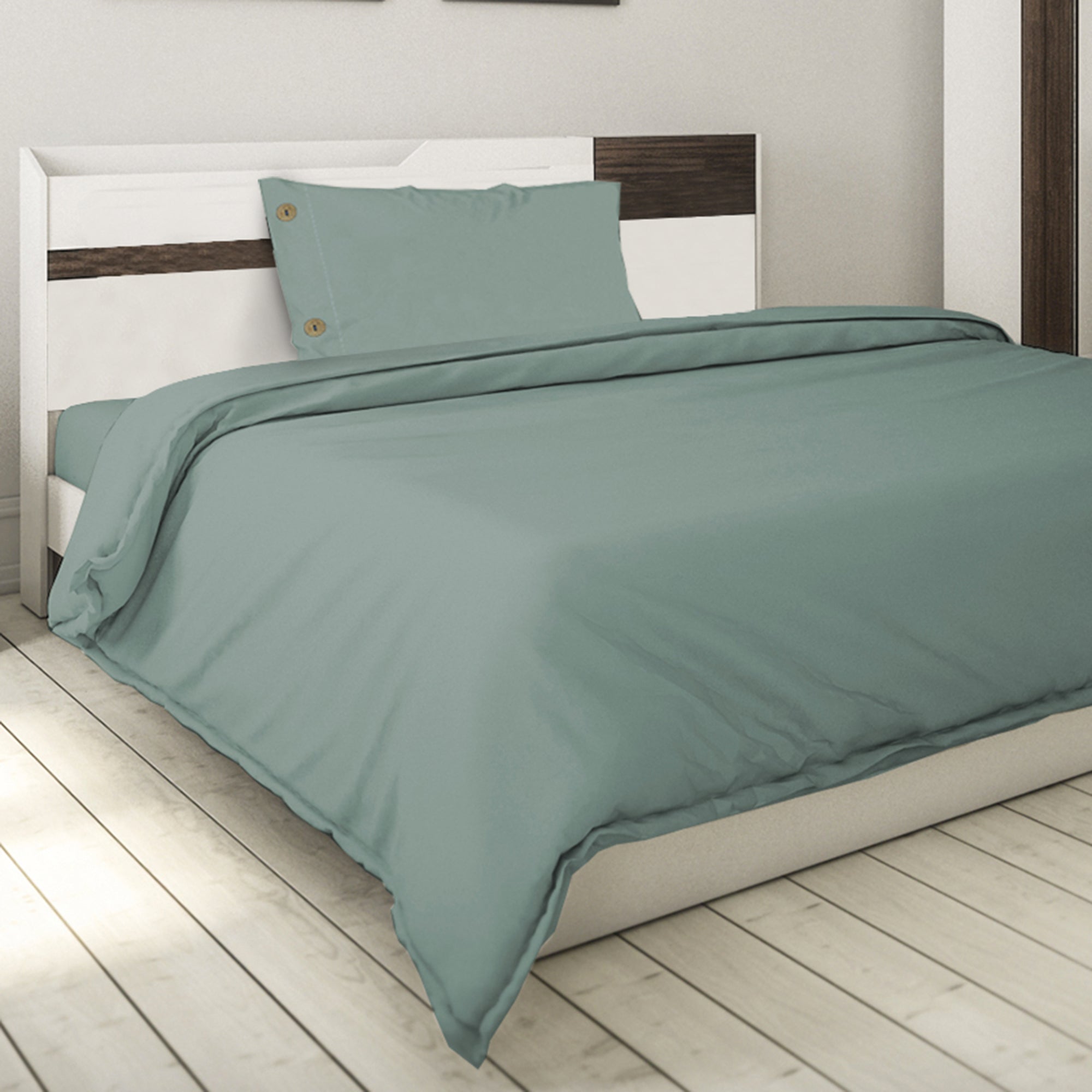 TESS HOME COLLECTION Completo letto singolo tinta unita prelavato