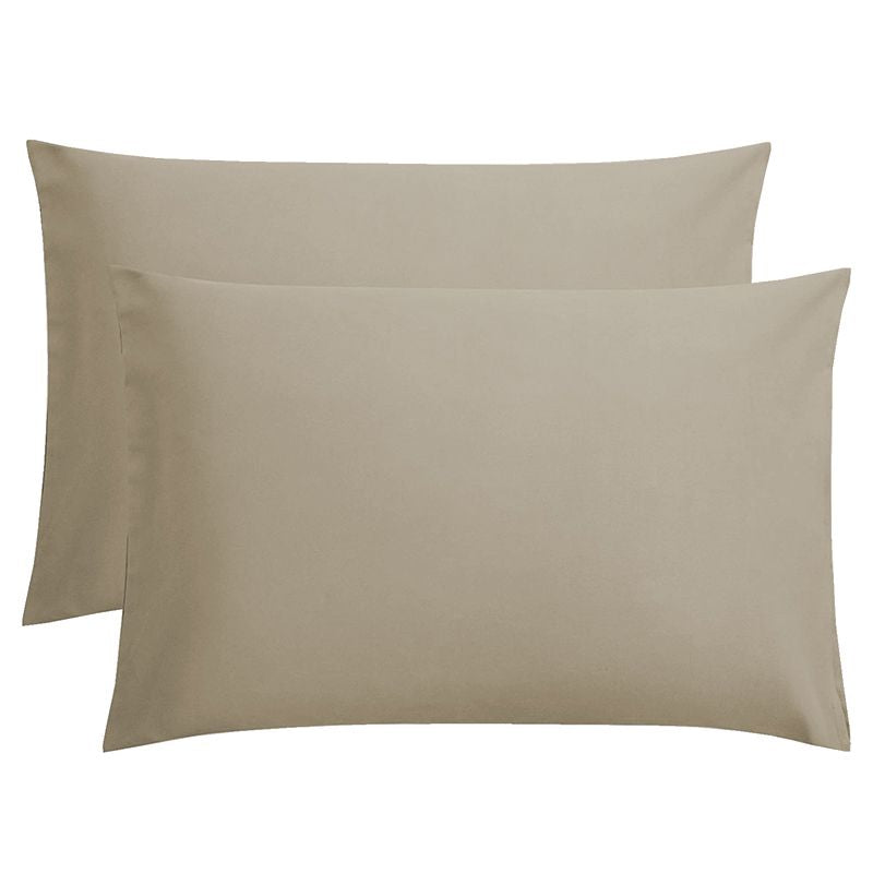 TESS HOME COLLECTION Coppia federe tinta unita percalle