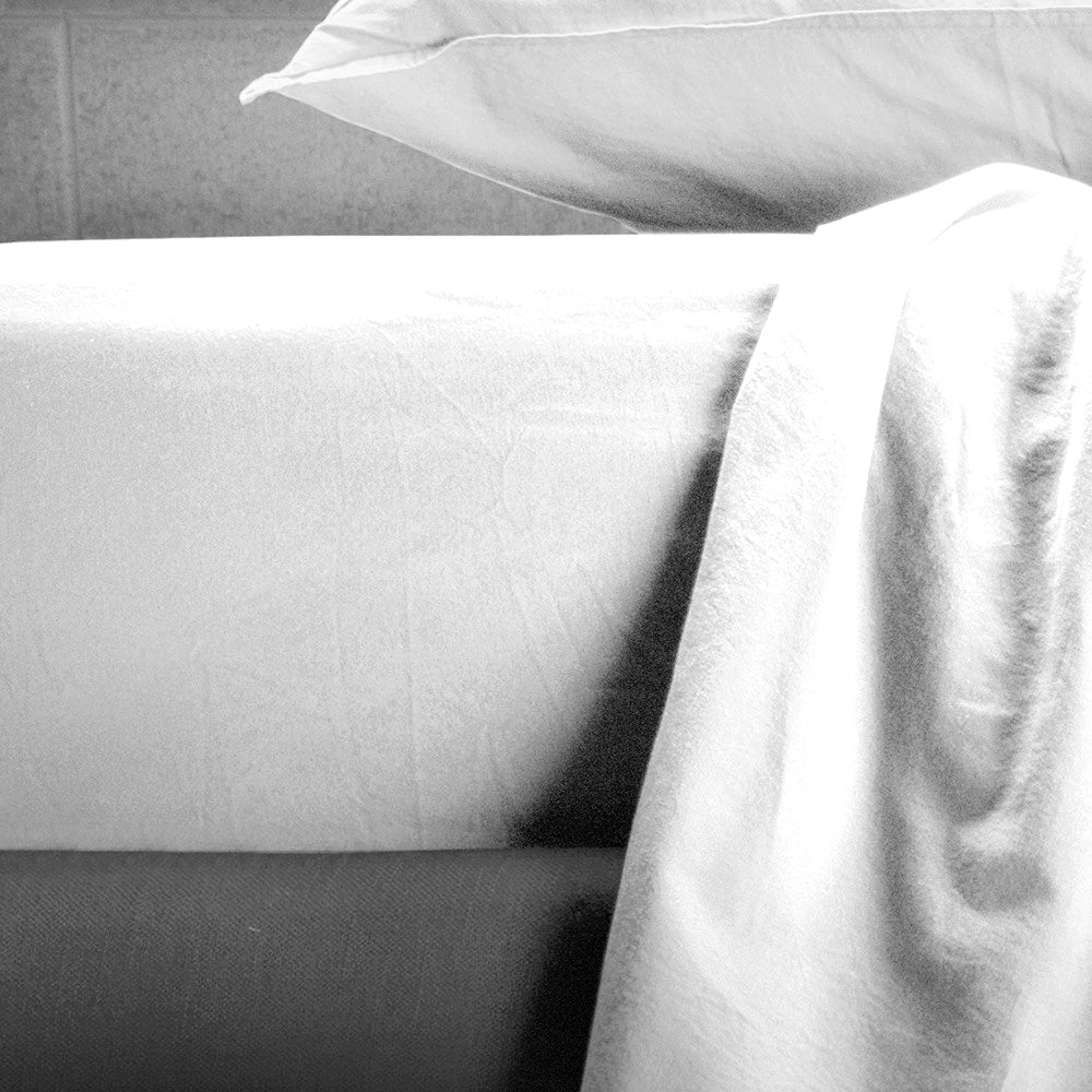 UNO DESIGN Completo Lenzuola Matrimoniale/Singolo in Puro Cotone Garment Washed_No-Stiro