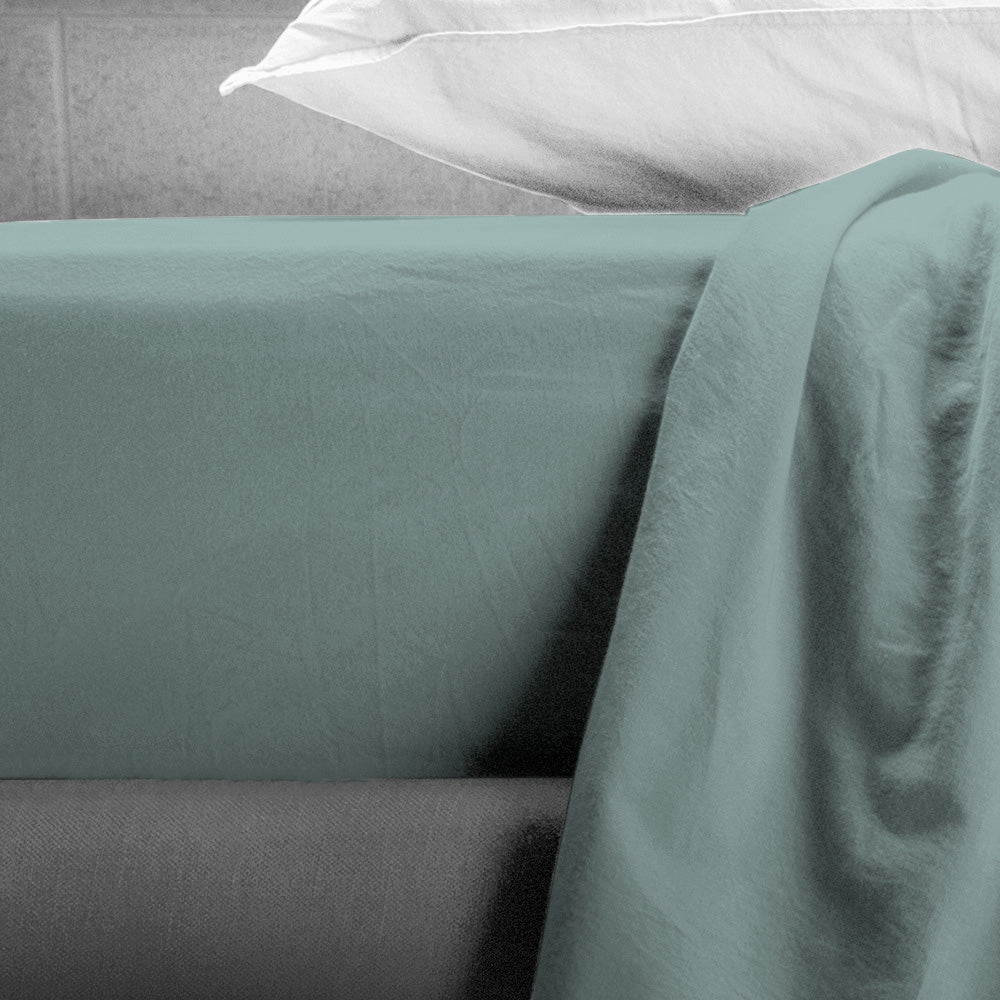 UNO DESIGN Lenzuolo con Angoli Beatriz in 100% Cotone No-Stiro Tinta Unita