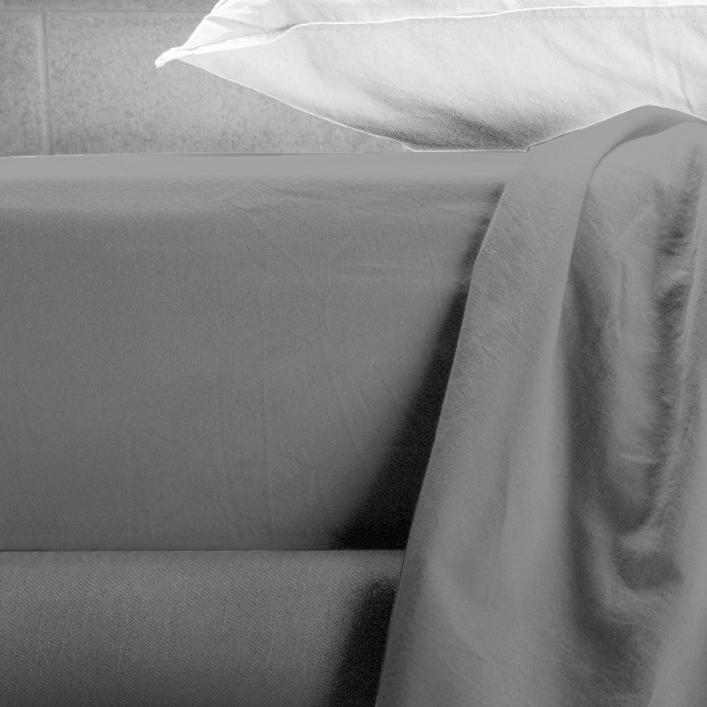 UNO DESIGN Lenzuolo con Angoli Beatriz in 100% Cotone No-Stiro Tinta Unita