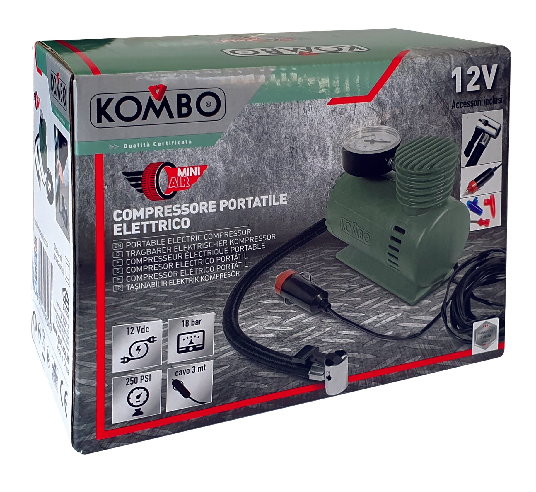 KOMBO Compressore elettrico per auto 12V