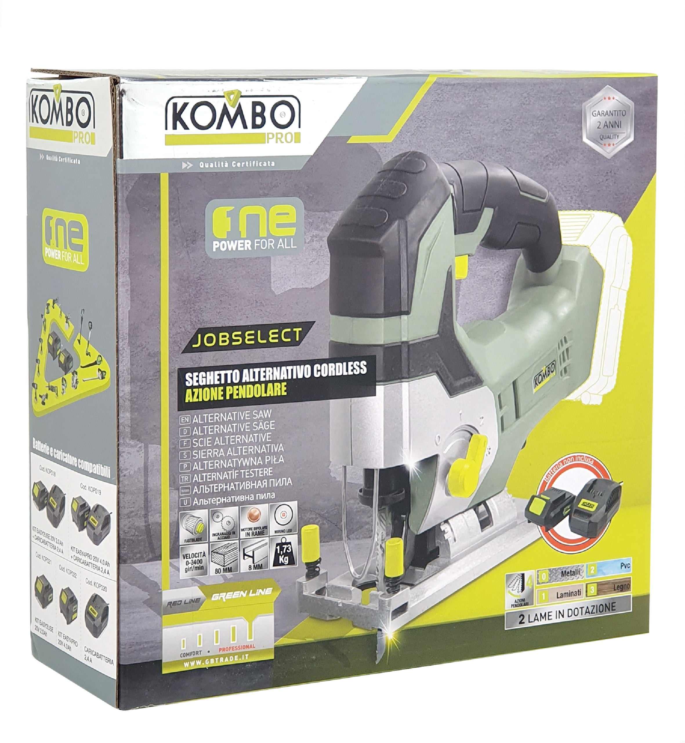 KOMBO PRO Seghetto alternativo pendolare cordless 20V