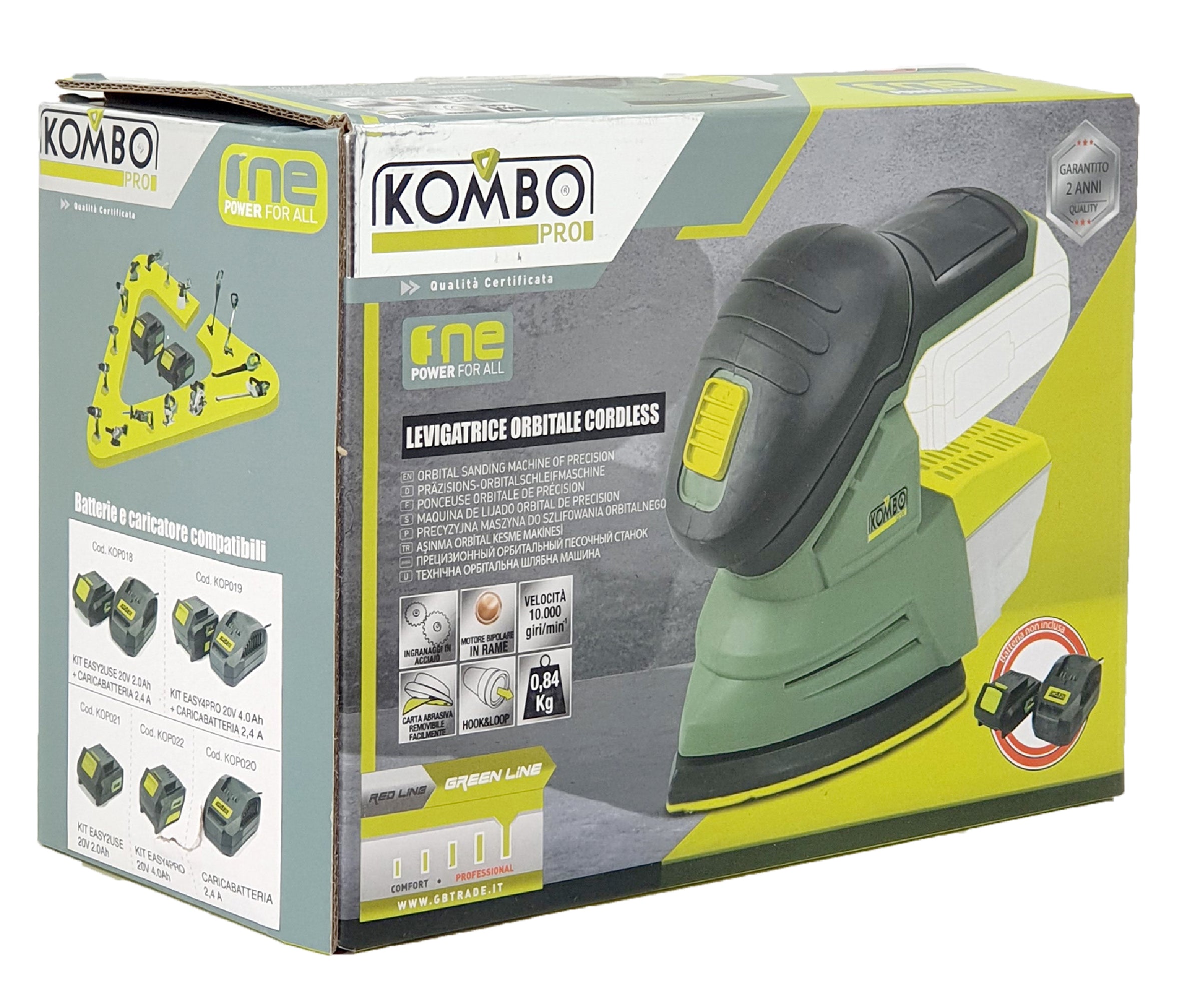 KOMBO PRO Levigatrice orbitale di precisione cordless mod. mouse 20V