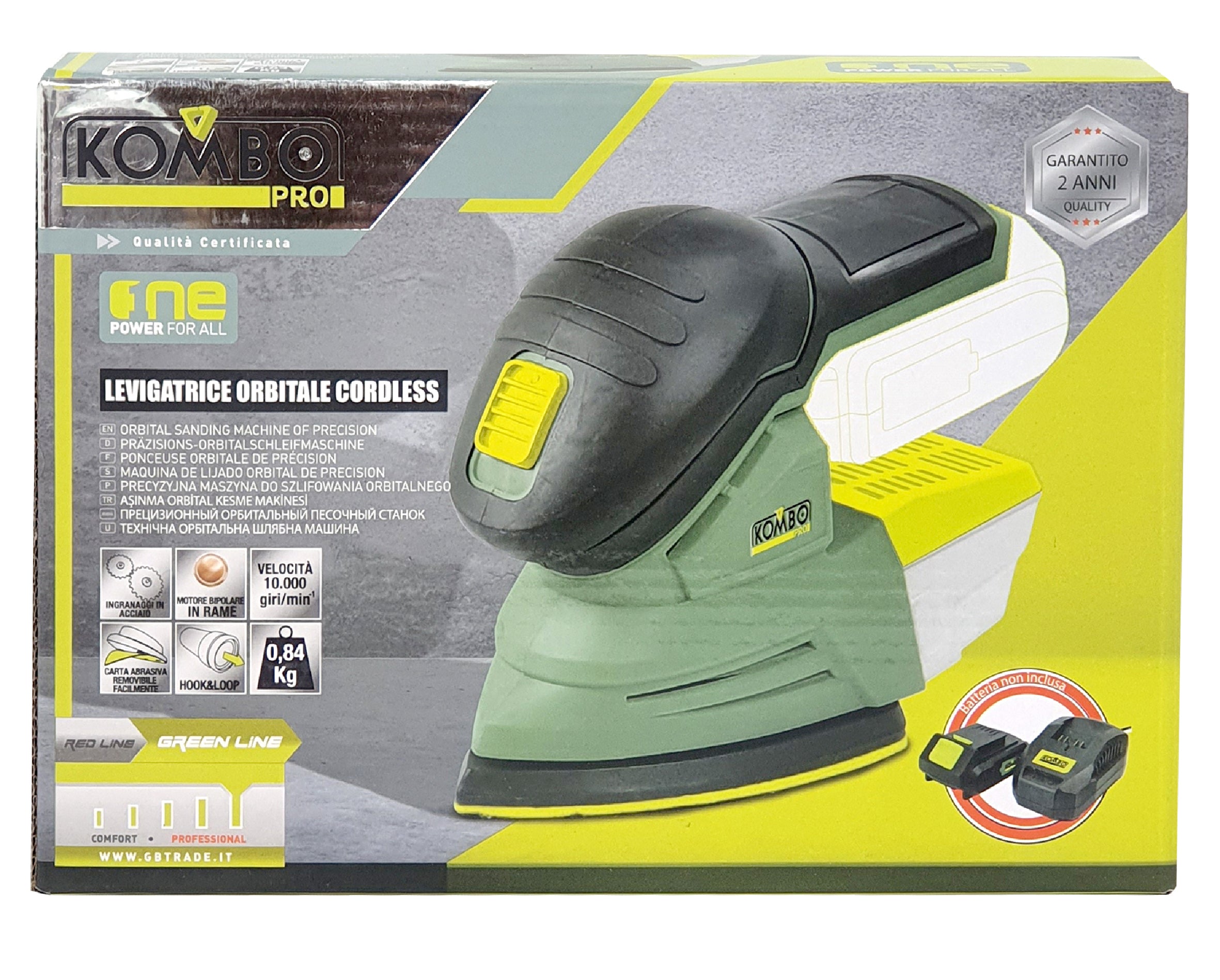 KOMBO PRO Levigatrice orbitale di precisione cordless mod. mouse 20V
