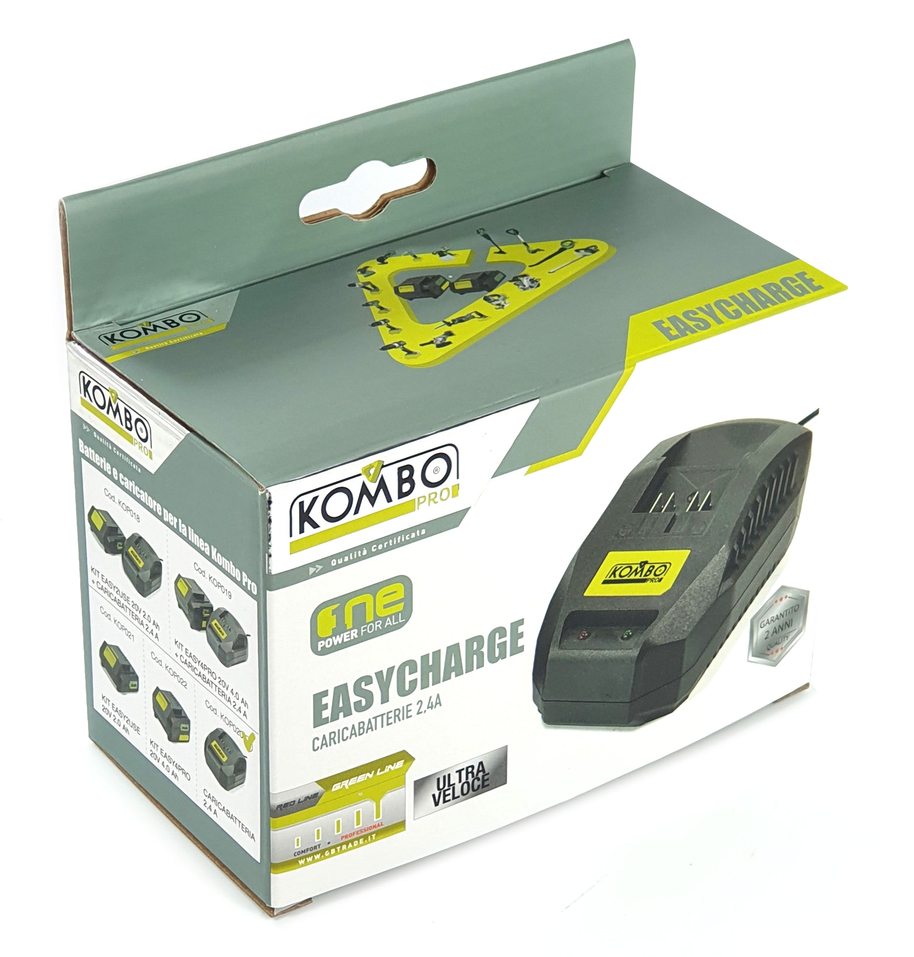 KOMBO PRO Caricabatteria 2,4A