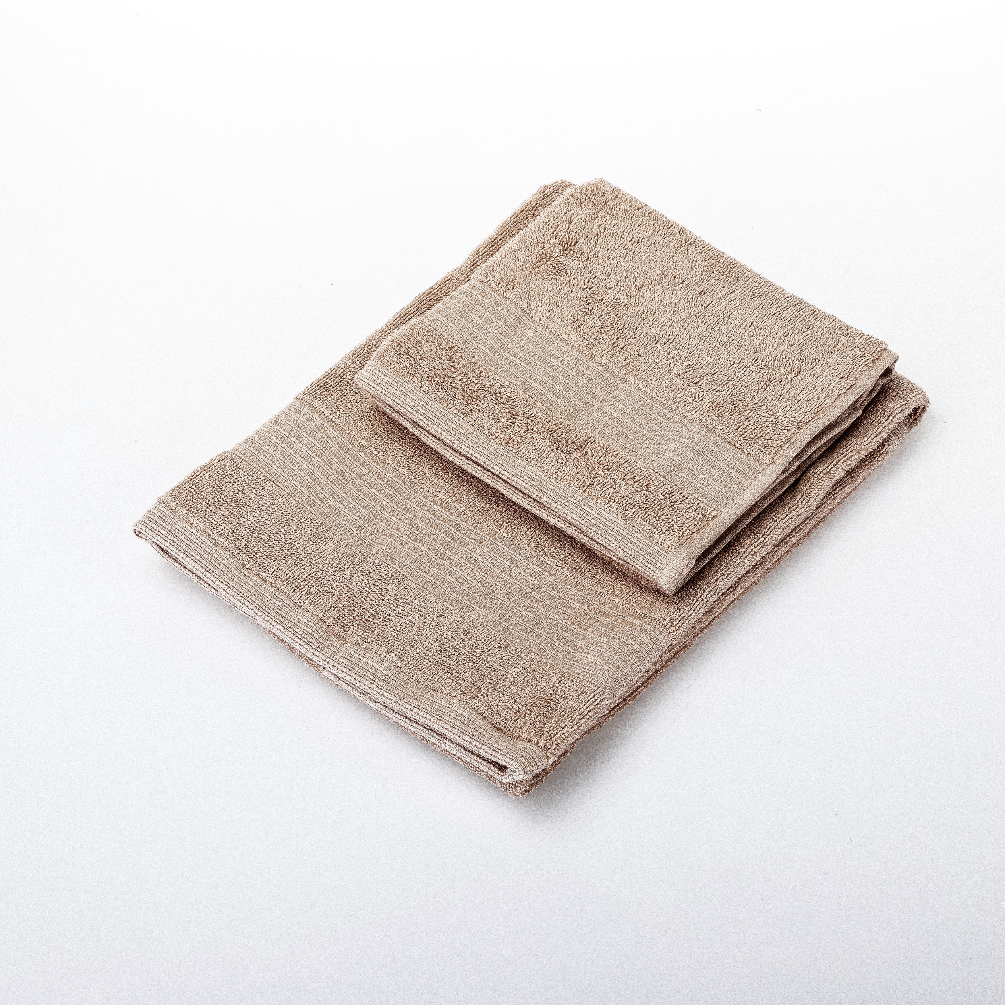 UNO DESIGN Coppia Asciugamano + Ospite Julia in Spugna di Puro Cotone 500 gr/mq