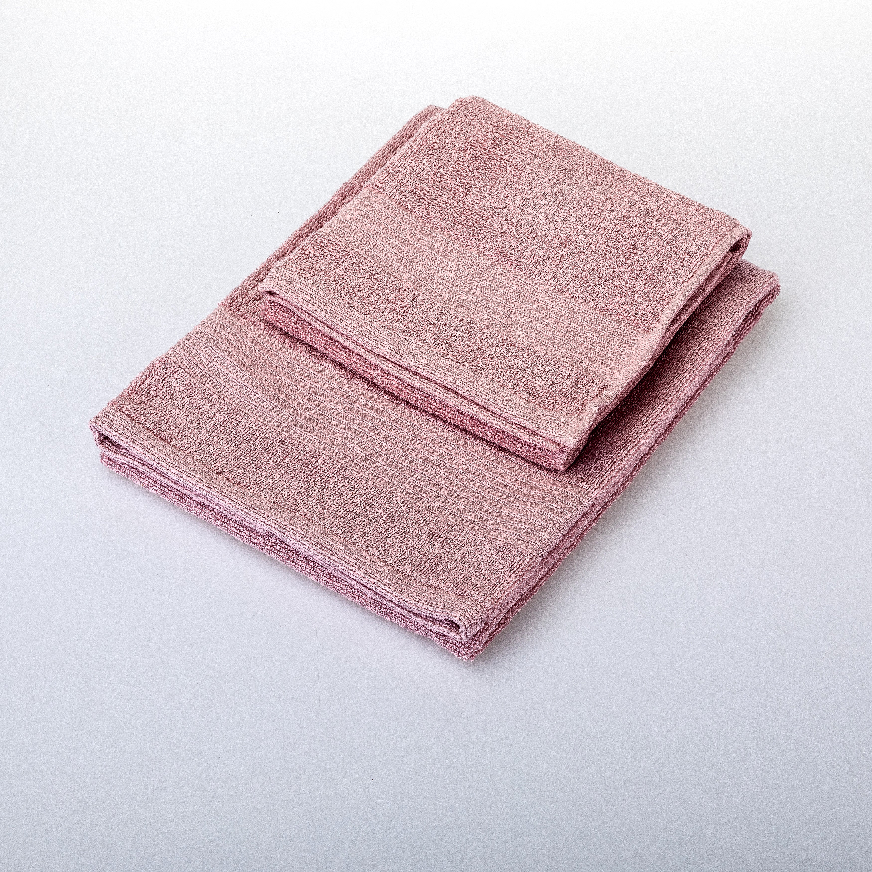 UNO DESIGN Coppia Asciugamano + Ospite Julia in Spugna di Puro Cotone 500 gr/mq