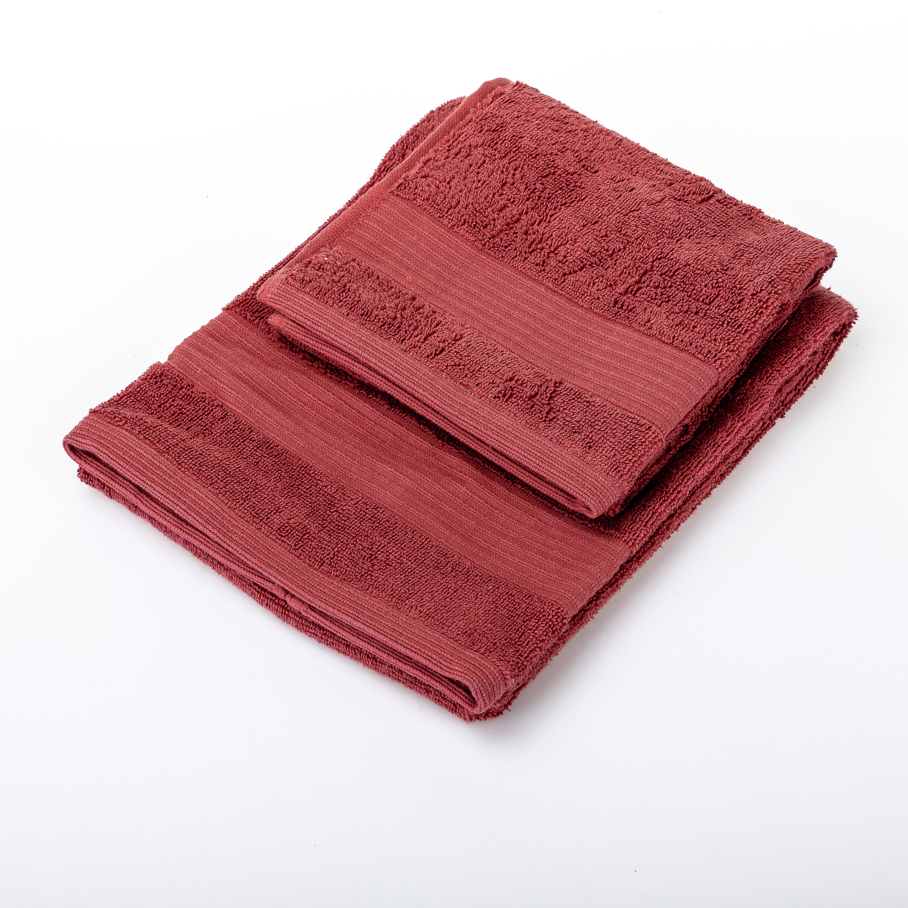 UNO DESIGN Coppia Asciugamano + Ospite Julia in Spugna di Puro Cotone 500 gr/mq