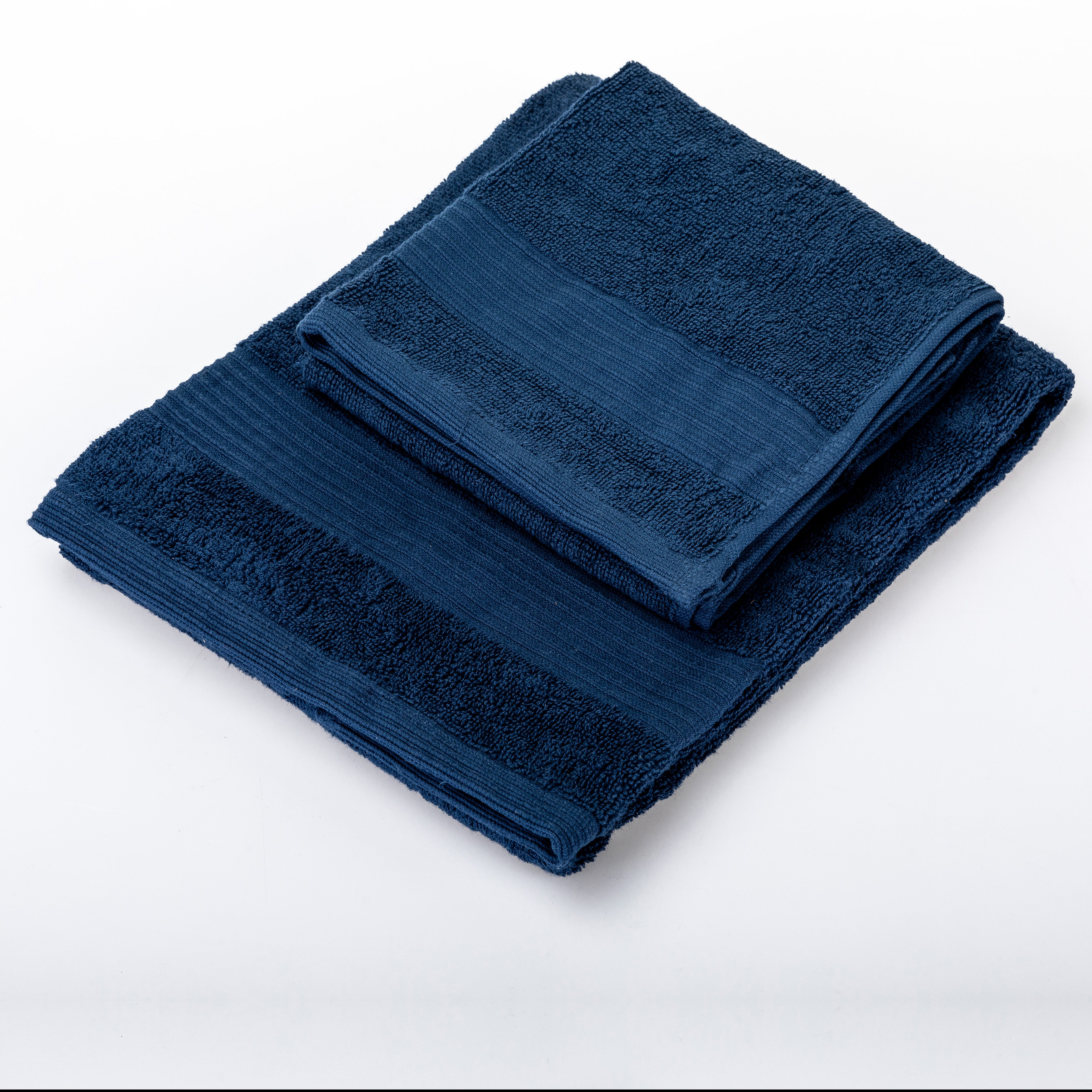 UNO DESIGN Coppia Asciugamano + Ospite Julia in Spugna di Puro Cotone 500 gr/mq