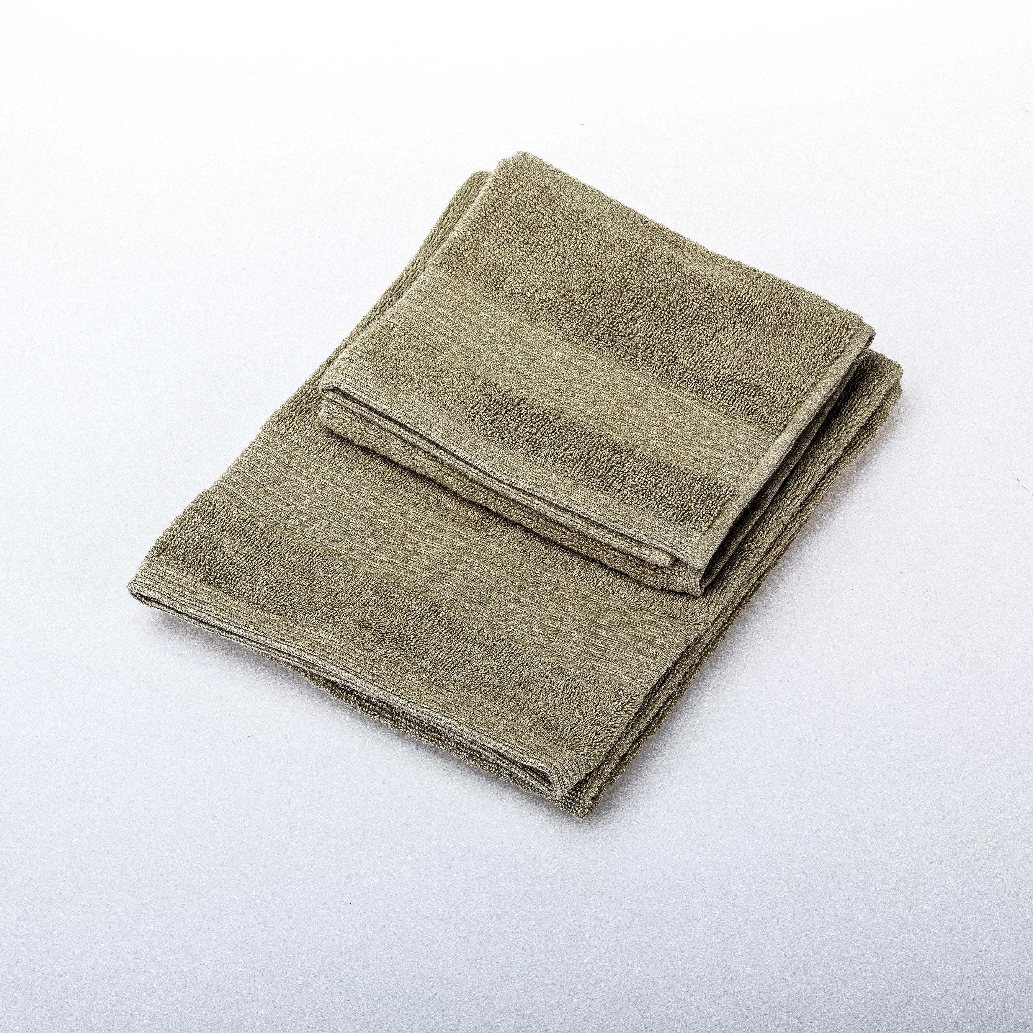 UNO DESIGN Coppia Asciugamano + Ospite Julia in Spugna di Puro Cotone 500 gr/mq