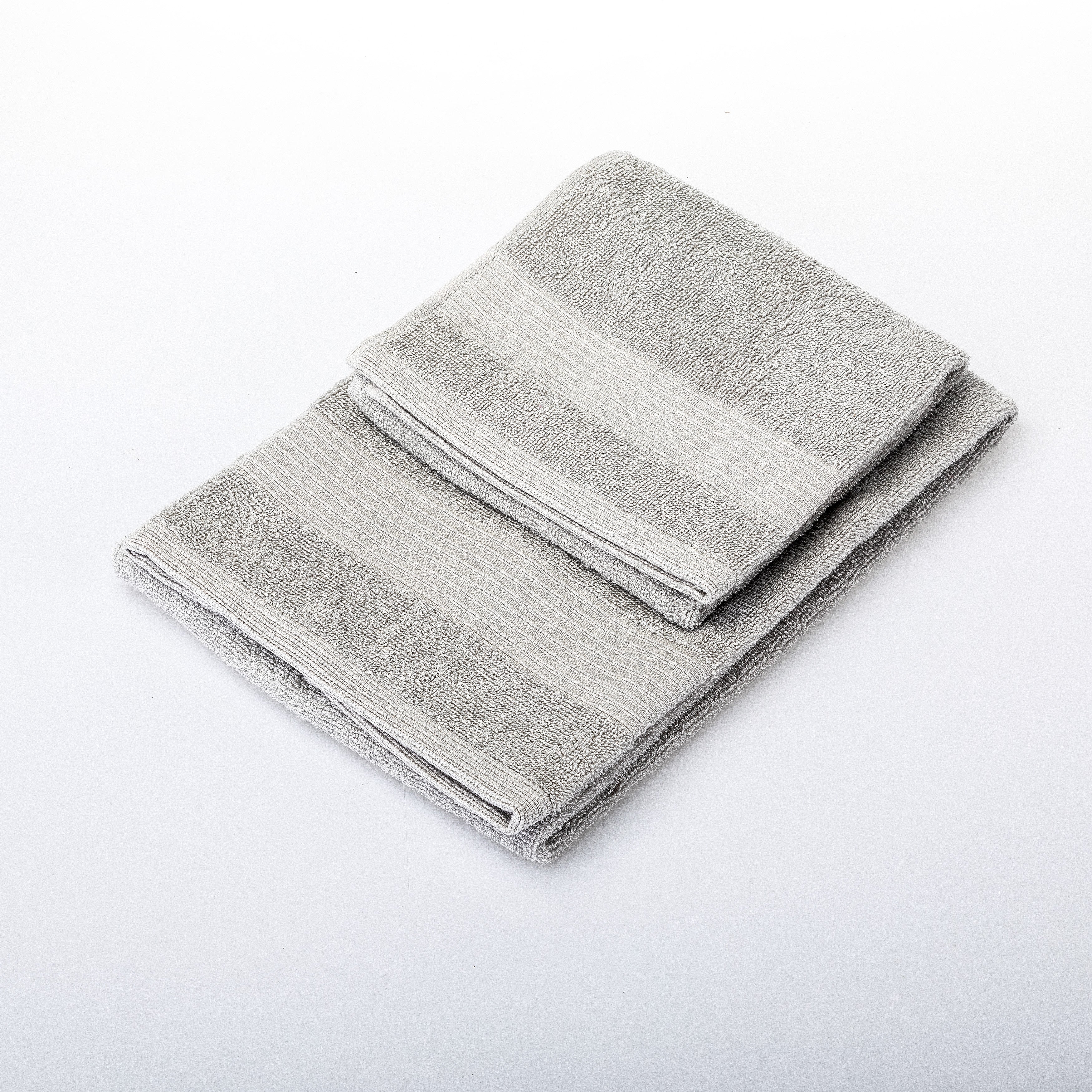 UNO DESIGN Coppia Asciugamano + Ospite Julia in Spugna di Puro Cotone 500 gr/mq