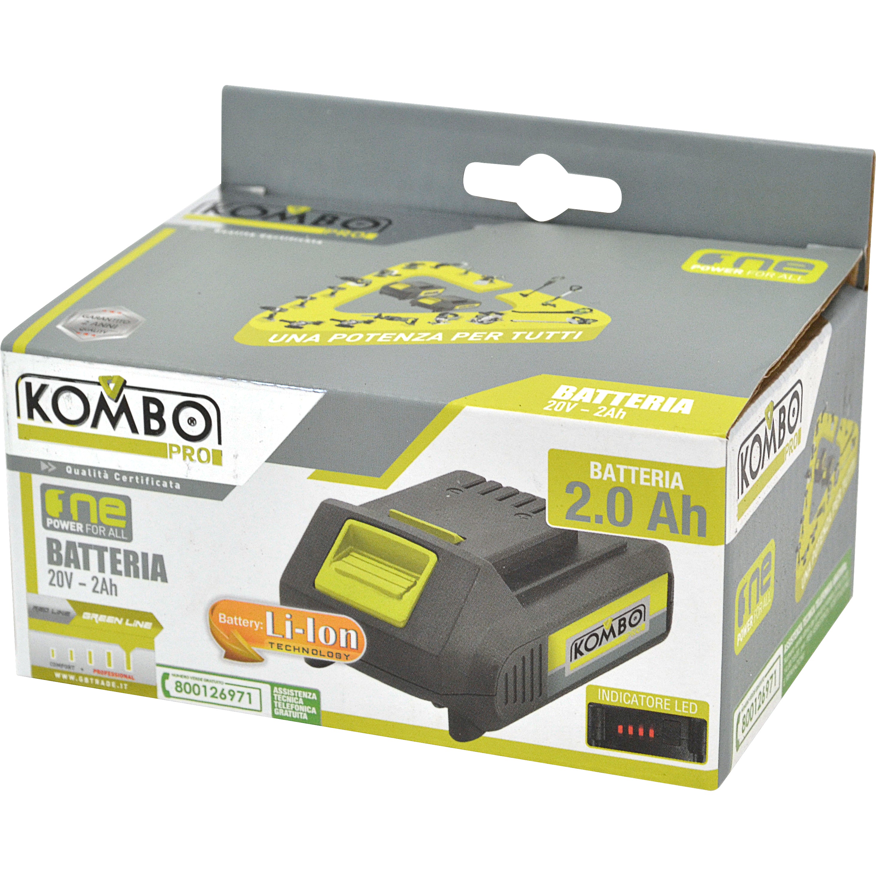 KOMBO PRO Batteria 2,0Ah 20V