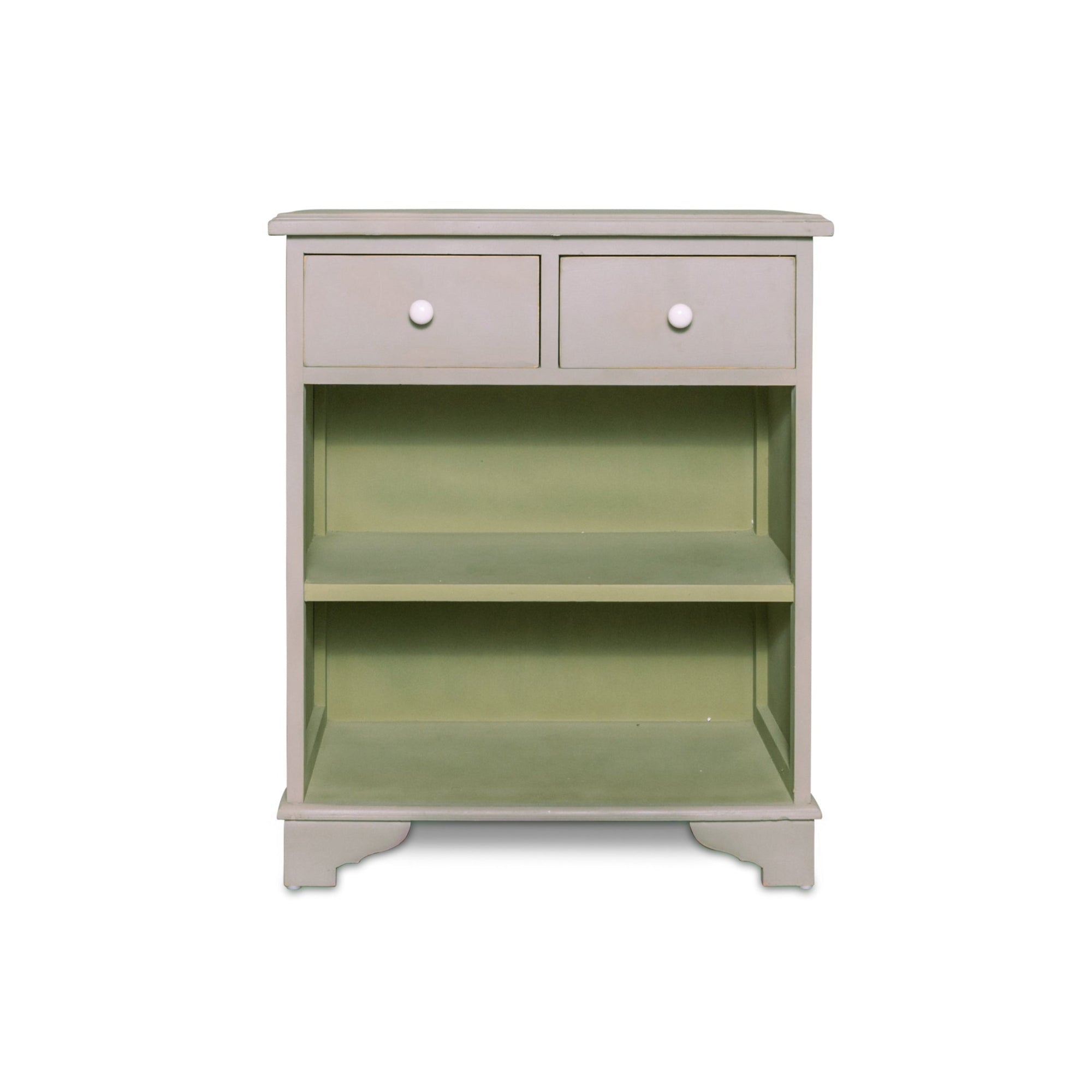 MERCURY HOME Mobile Contenitore in Legno Bicolore - Stile Classico/Rustico con Cassetti e Ripiani