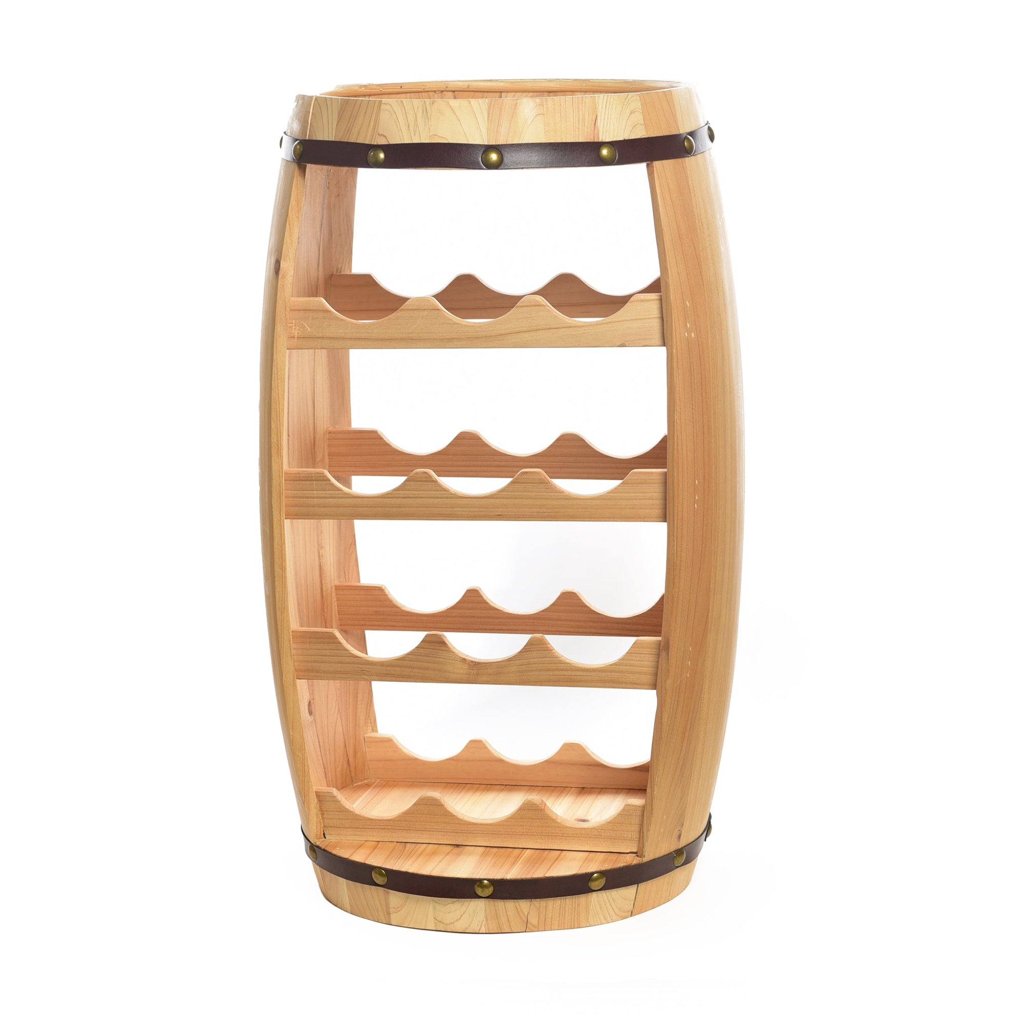 MERCURY HOME Cantinetta in Legno a Forma di Botte per 8, 10 o 12 Bottiglie