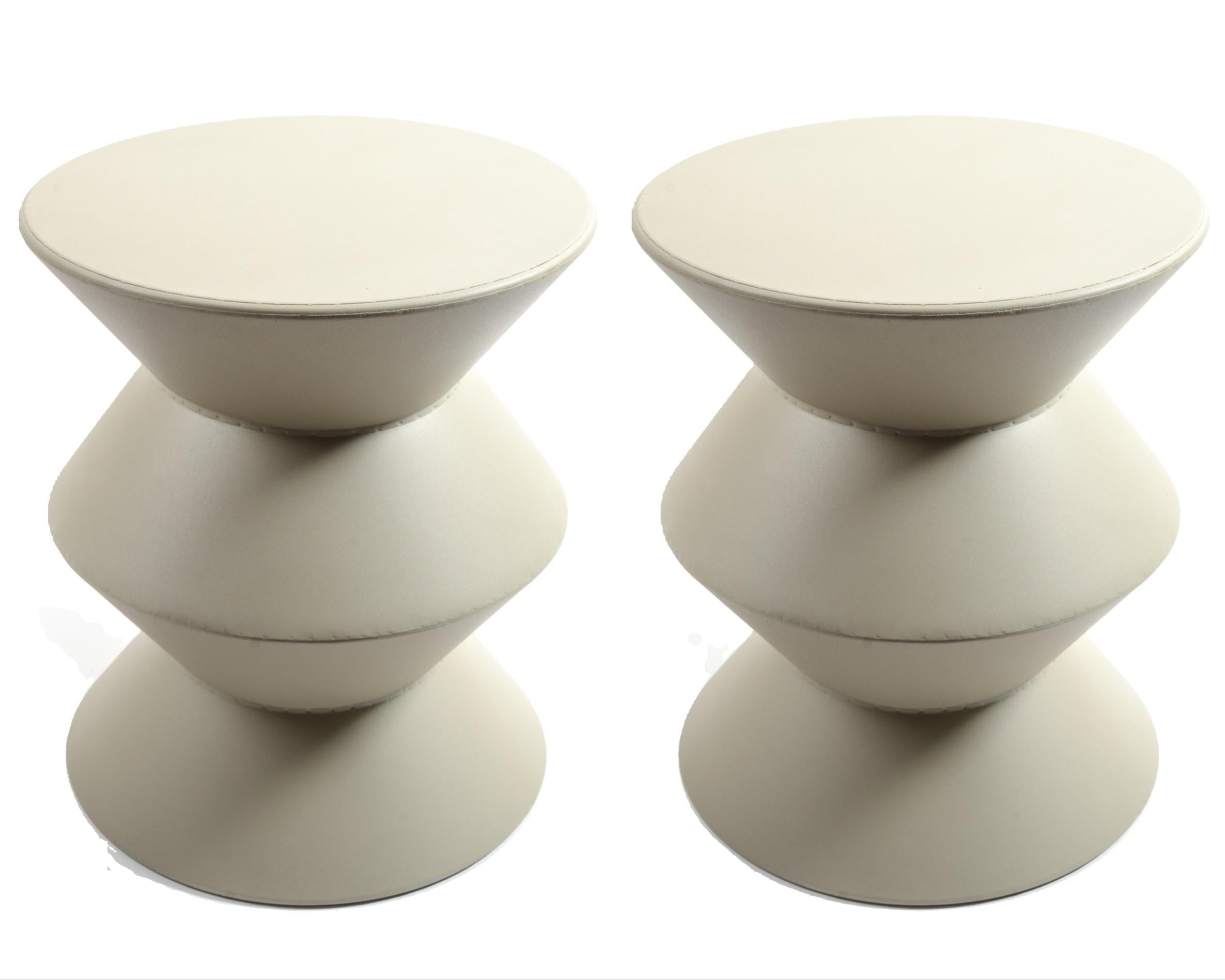 MERCURY HOME Set di 2 Sgabelli Bassi in Metallo Design Moderno - D.38xH.46 cm