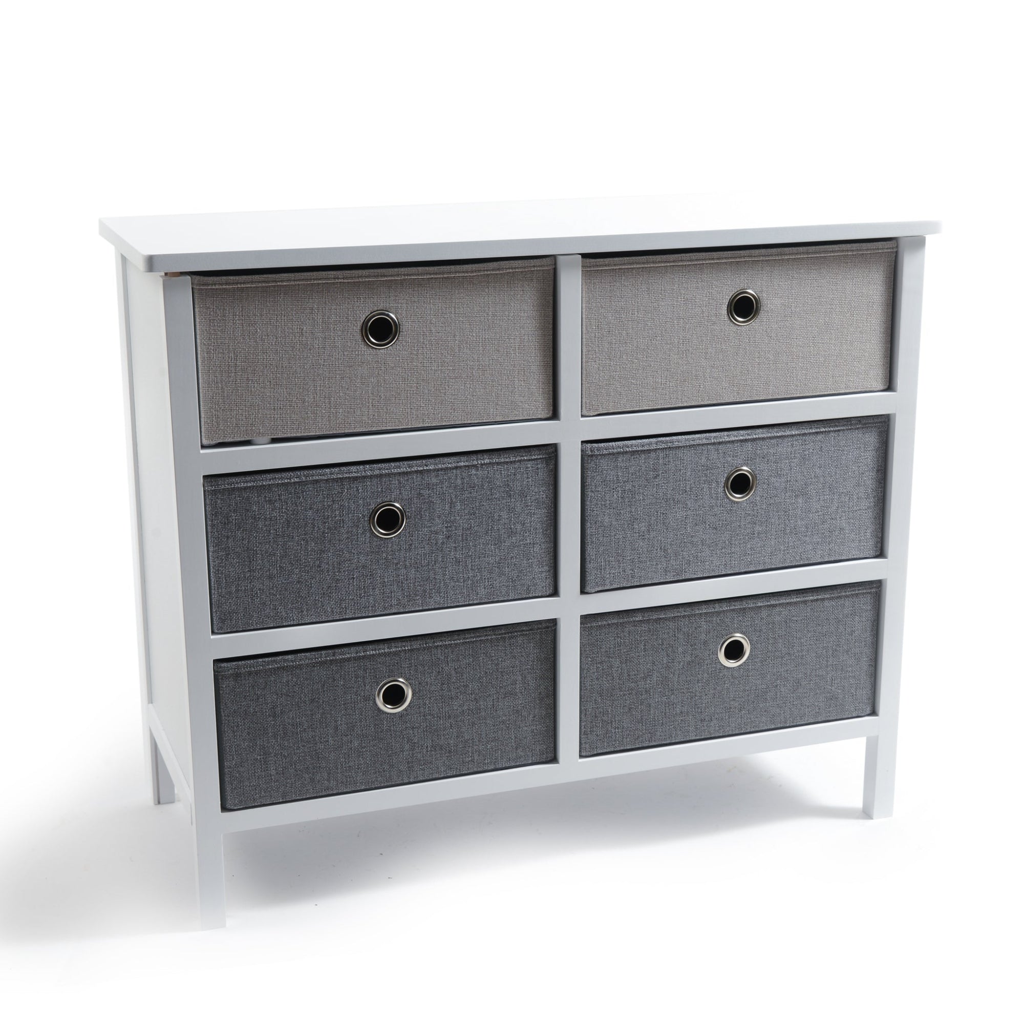 MERCURY HOME Mobiletto con Cassetti in Tessuto e Struttura in Legno - Design Moderno Salvaspazio