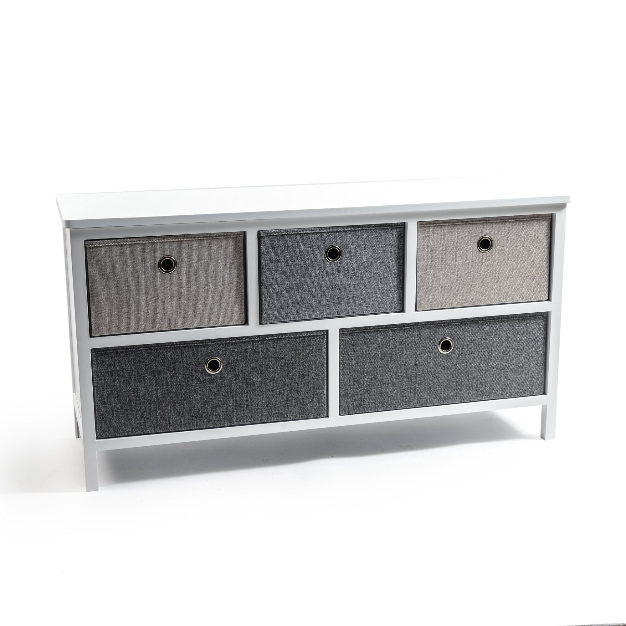 MERCURY HOME Mobiletto con Cassetti in Tessuto e Struttura in Legno - Design Moderno Salvaspazio