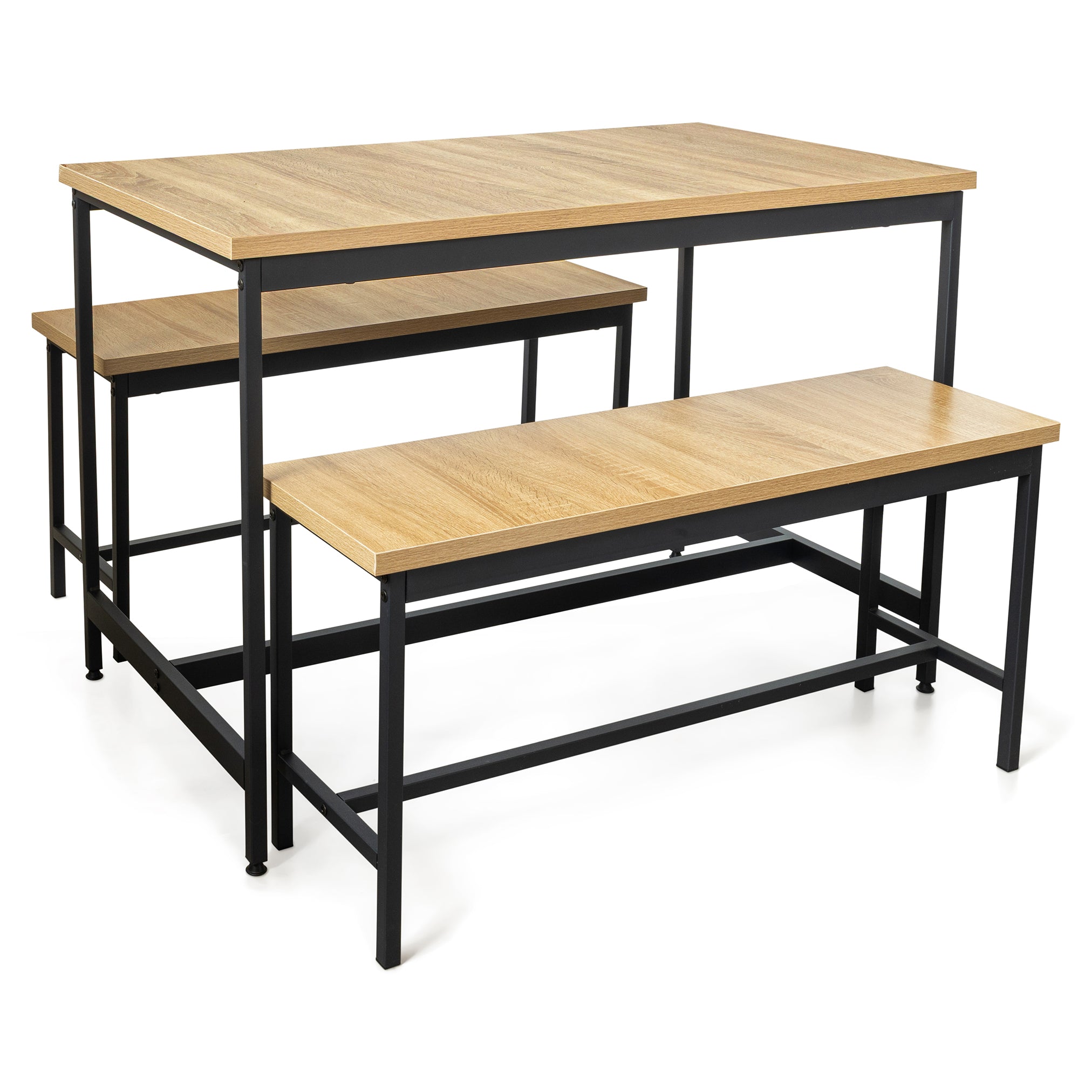 MERCURY HOME Tavolo Salvaspazio con 2 Panche - Stile Industriale