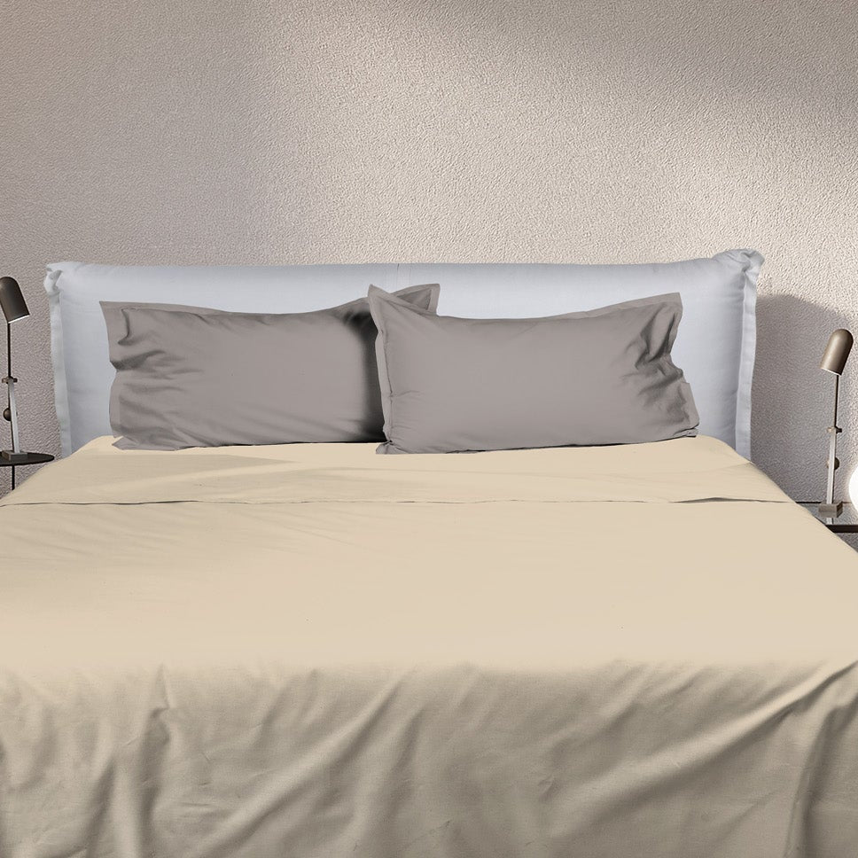 UNO DESIGN Completo Letto Bice 25 Bicolor in Puro Cotone