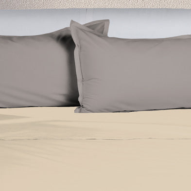 UNO DESIGN Completo Letto Bice 25 Bicolor in Puro Cotone