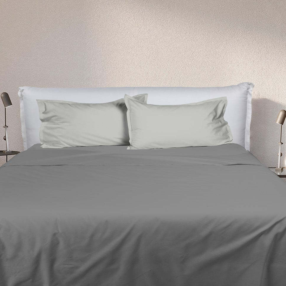 UNO DESIGN Completo Letto Bice 25 Bicolor in Puro Cotone