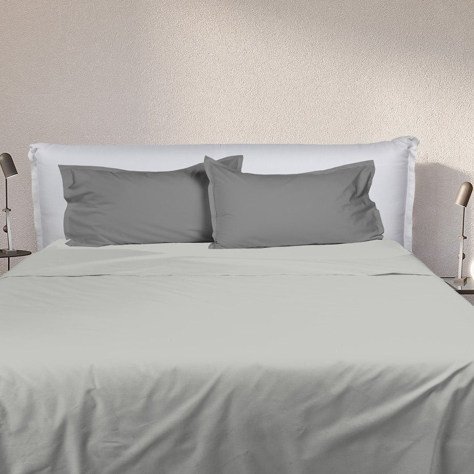 UNO DESIGN Completo Letto Bice 25 Bicolor in Puro Cotone