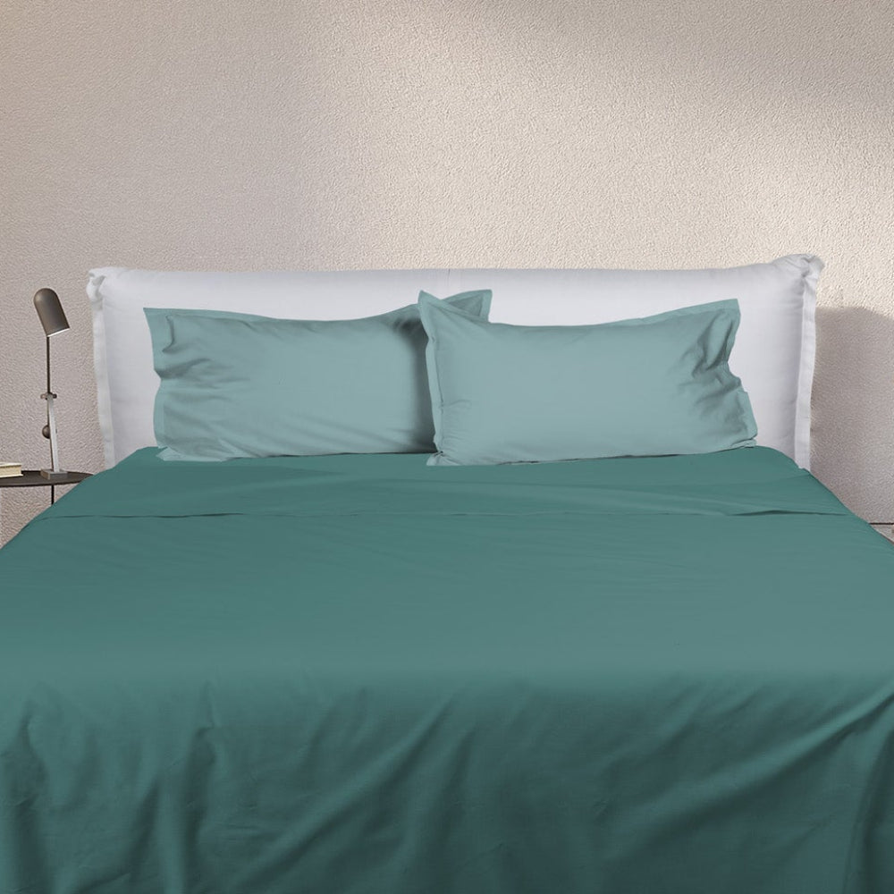 UNO DESIGN Completo Letto Bice 25 Bicolor in Puro Cotone