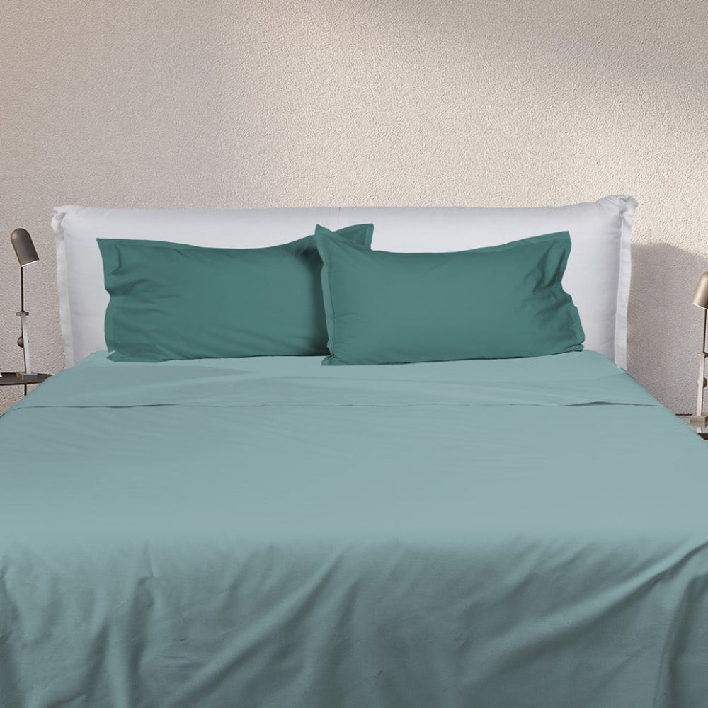 UNO DESIGN Completo Letto Bice 25 Bicolor in Puro Cotone