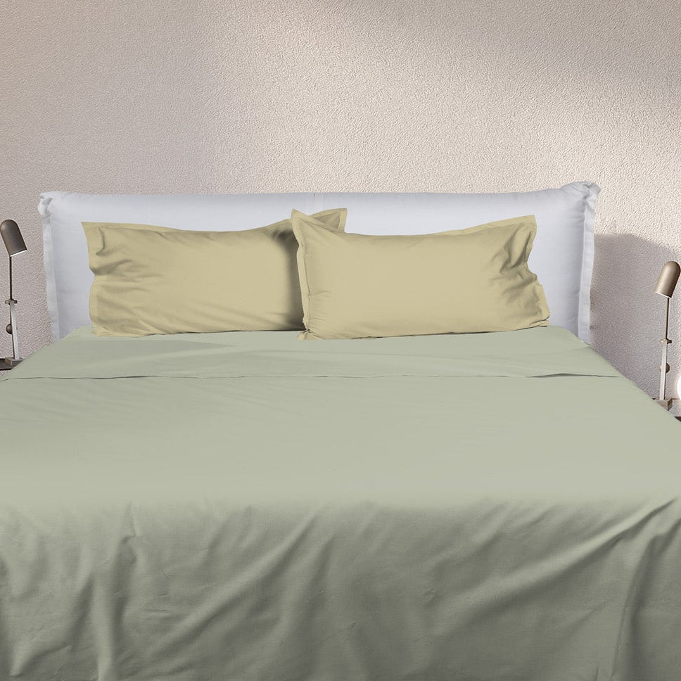 UNO DESIGN Completo Letto Bice 25 Bicolor in Puro Cotone