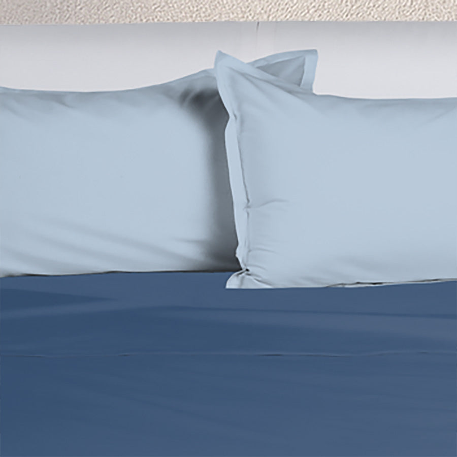 UNO DESIGN Completo Letto Bice 25 Bicolor in Puro Cotone