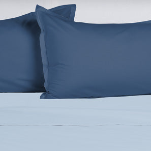 UNO DESIGN Completo Letto Bice 25 Bicolor in Puro Cotone