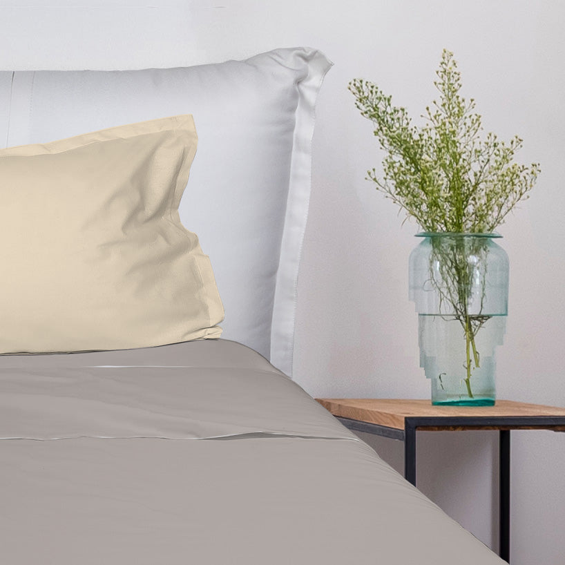 UNO DESIGN Completo Letto Bice 25 Bicolor in Puro Cotone