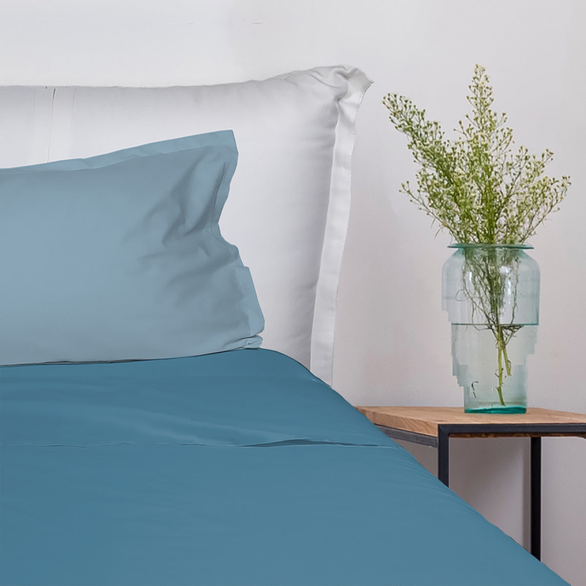 UNO DESIGN Completo Letto Bice 25 Bicolor in Puro Cotone