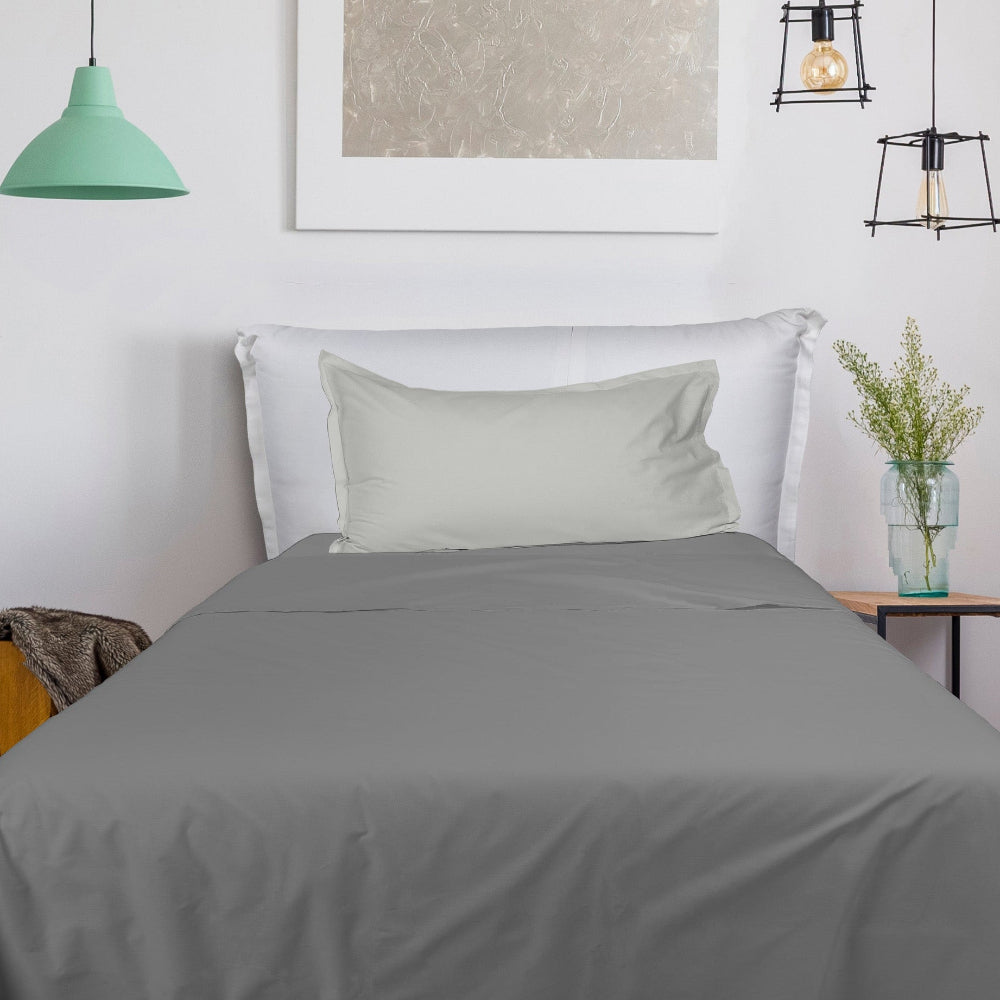 UNO DESIGN Completo Letto Bice 25 Bicolor in Puro Cotone