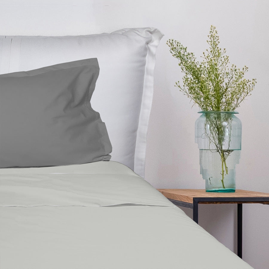 UNO DESIGN Completo Letto Bice 25 Bicolor in Puro Cotone