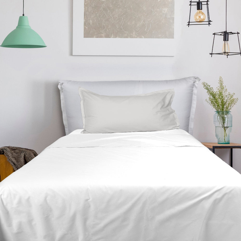 UNO DESIGN Completo Letto Bice 25 Bicolor in Puro Cotone