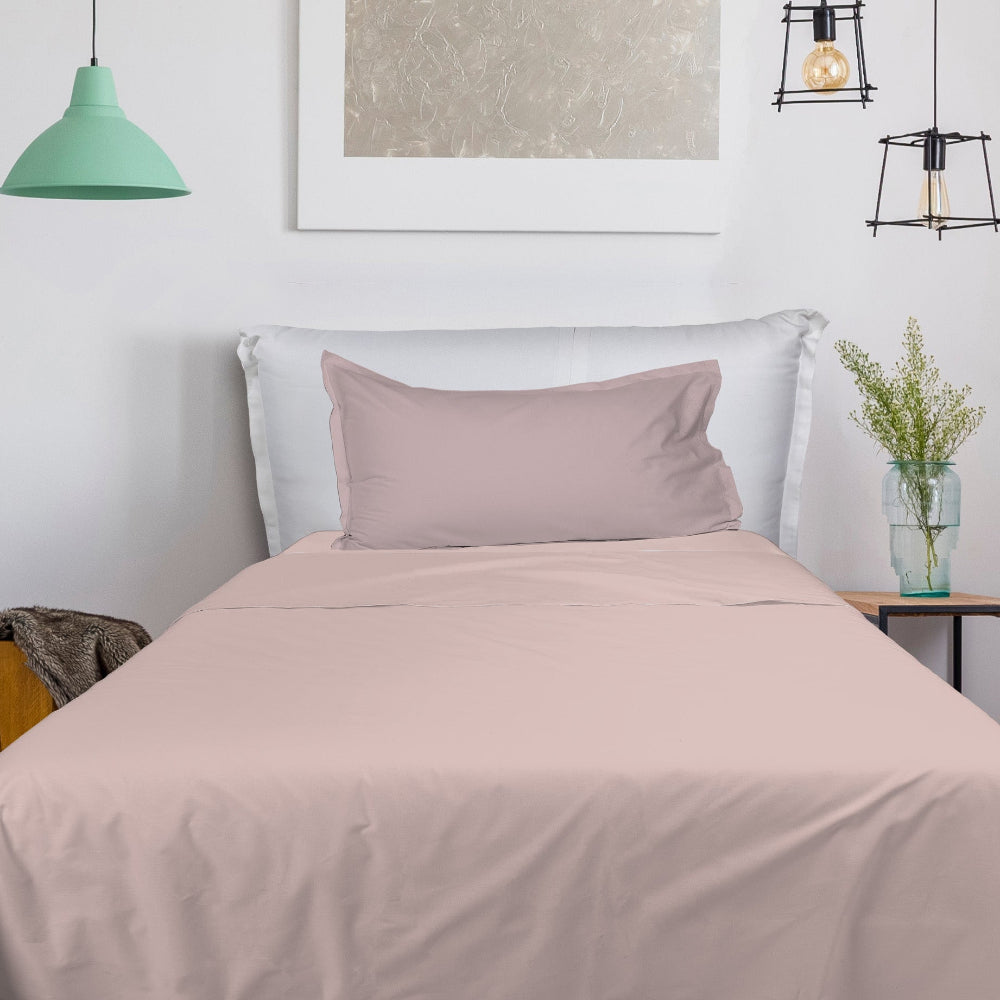 UNO DESIGN Completo Letto Bice 25 Bicolor in Puro Cotone