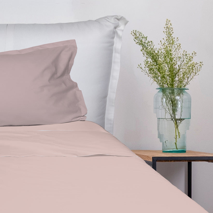 UNO DESIGN Completo Letto Bice 25 Bicolor in Puro Cotone