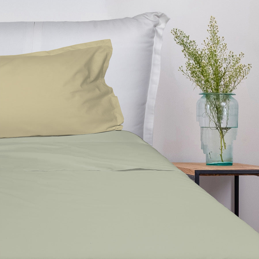 UNO DESIGN Completo Letto Bice 25 Bicolor in Puro Cotone