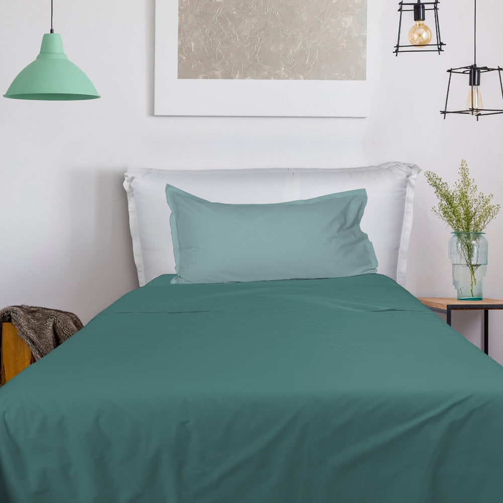 UNO DESIGN Completo Letto Bice 25 Bicolor in Puro Cotone