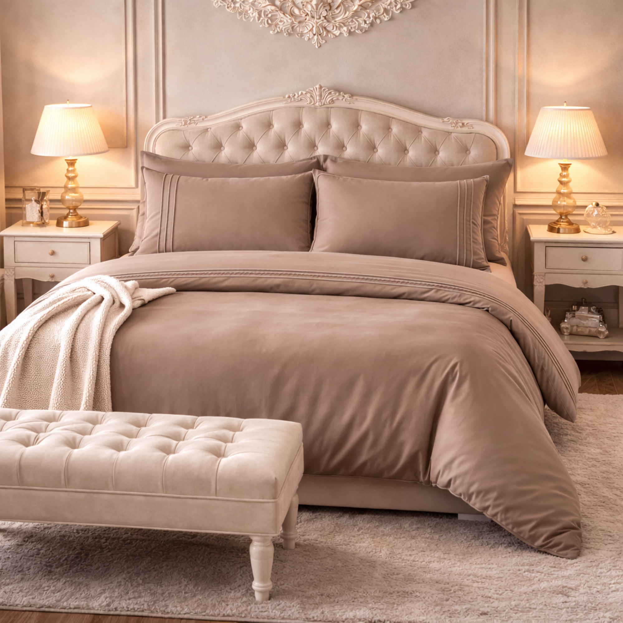 LAURA BIAGIOTTI Completo Letto Matrimoniali in Percalle Stampato firmato Hermet