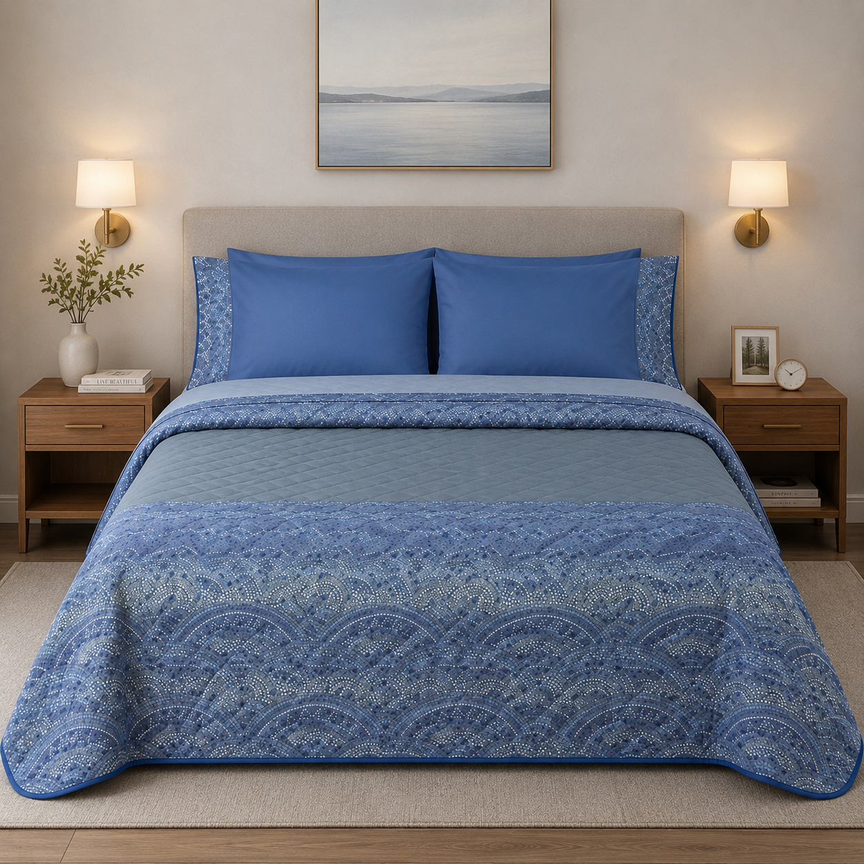 BASSETTI Completo letto in cotone Made in Italy