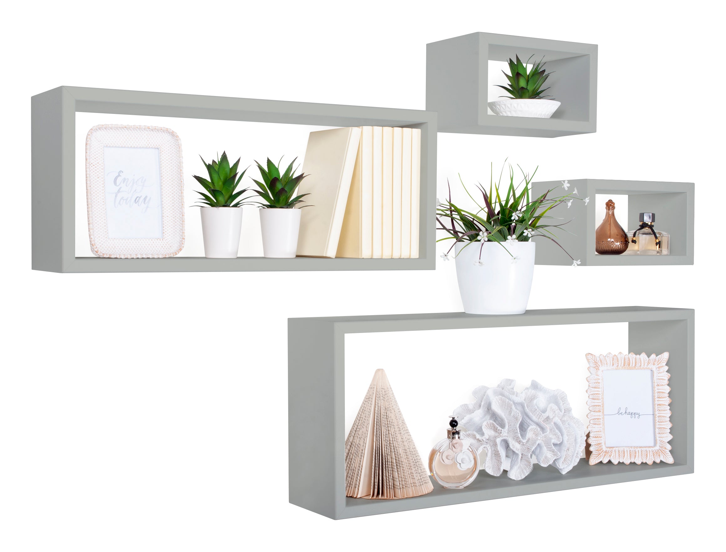 MODULARREDO Set 4 Mensole da Muro Merlino