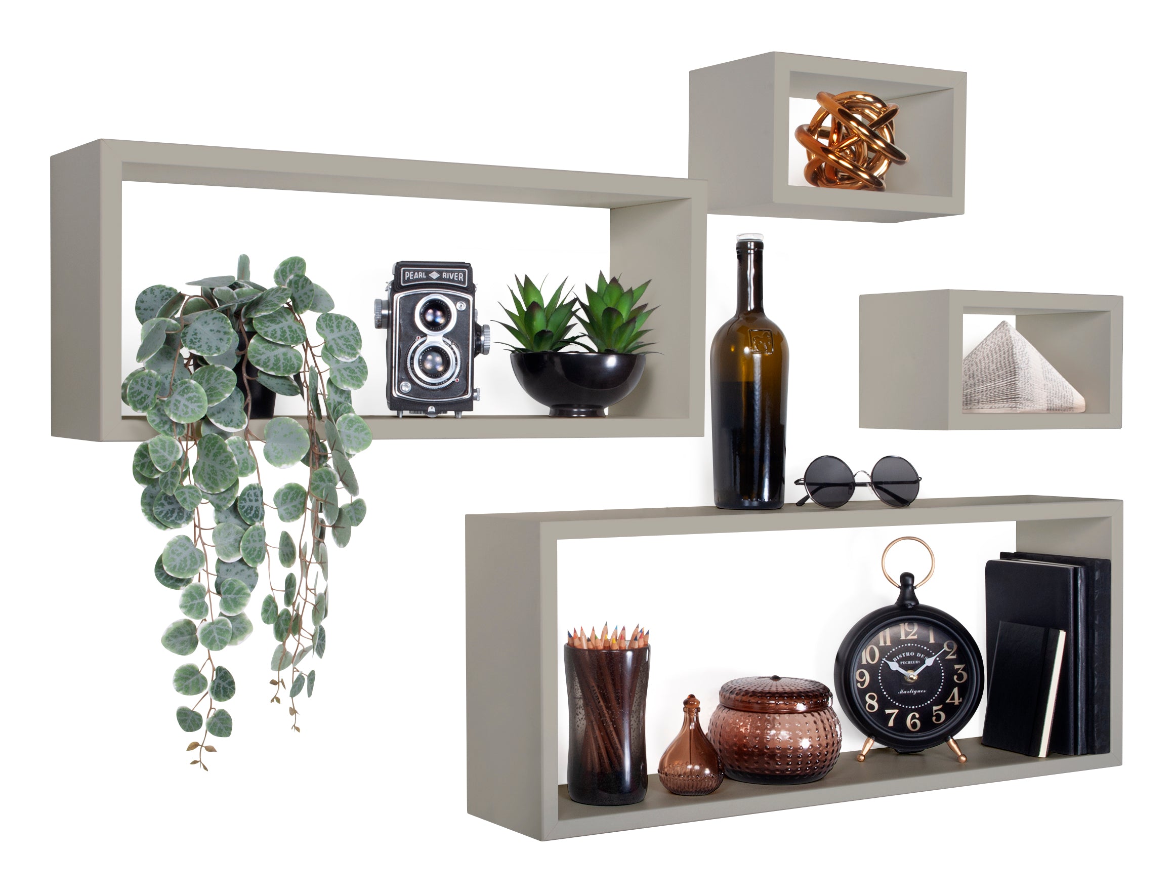 MODULARREDO Set 4 Mensole da Muro Merlino